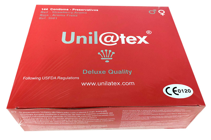 Unilatex Fresa 144 Preservativos
